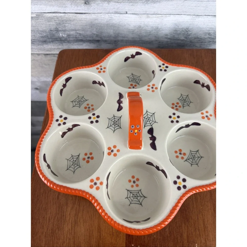 Temptations Halloween Boofetti 6 SLOT CUPCAKE tray muffin dish-bats spider web